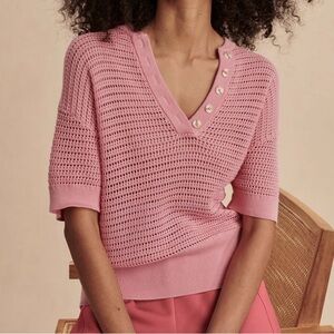 Nwt Varley Callie Knit Top. Color: sea pink
